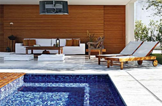 Decoração  com pergolados externos